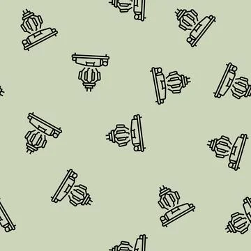 Robotic surgery line seamless pattern Stock Illustration