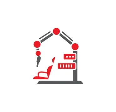 Robotic surgery related icon on background for graphic and web design. Creative 스톡 일러스트