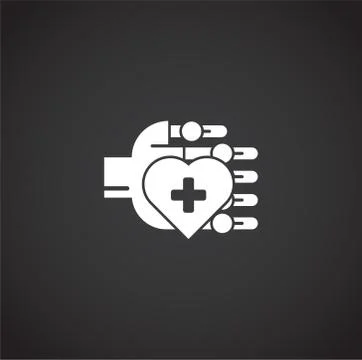 Robotic surgery related icon on background for graphic and web design. Creative 스톡 일러스트