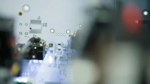 Robotic system checks the circuit Board. Stock-Footage 119984683