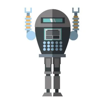 Robotic system engineer shadow 库存插图
