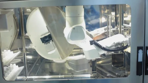Robotic System for Medicine Stock Footage 127287196