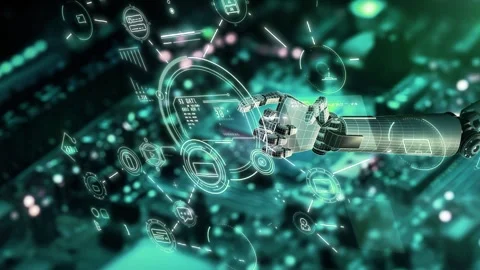 Robotic Systems Enhancing Production Efficiency Stock Footage 295907250