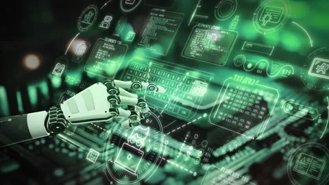 Robotic Systems Enhancing Production Efficiency Stock Footage 295907253