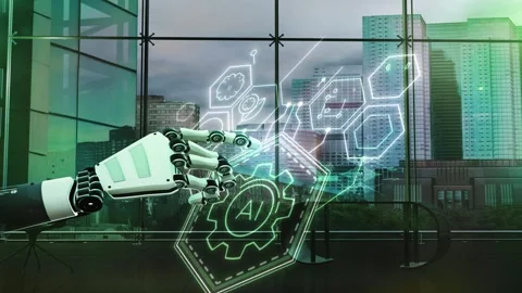 Robotic Systems Enhancing Production Efficiency Stock Footage 295907585