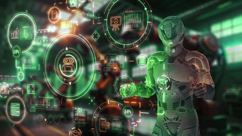 Robotic Systems Enhancing Production Efficiency Stock Footage 295907926