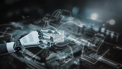 Robotic Systems Enhancing Production Efficiency Stock Footage 295908983