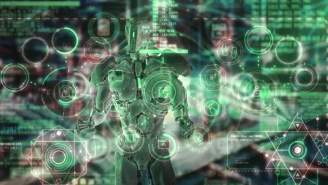 Robotic Systems Enhancing Production Efficiency Stock Footage 295909096