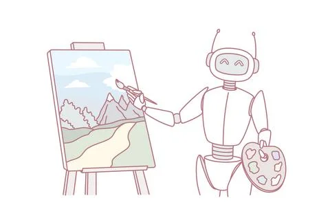Robotic technologies in hobbies concept Stock Illustration