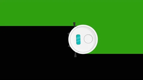 Robotic vacuum cleaner cleans the screen. 4K Video motion graphic animation. Video stock 165814501