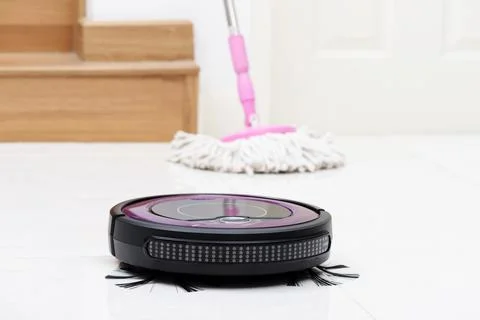 Robotic vacuum cleaner Foto stock