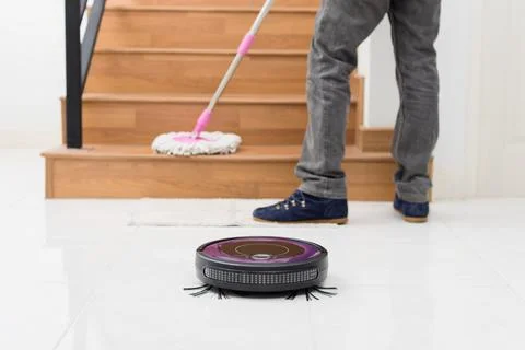 Robotic vacuum cleaner Stock Photos