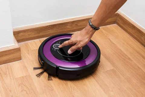 Robotic vacuum cleaner Stock Photos