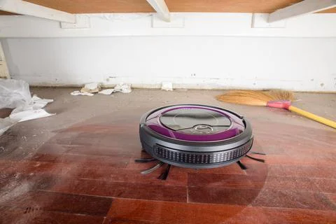 Robotic vacuum cleaner Stock Photos