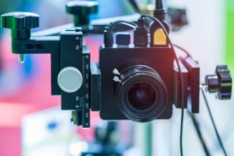 Robotic vision sensor camera system in intellegence factory Foto stock