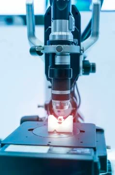 Robotic vision sensor camera system in intellegence factory Stock Photos