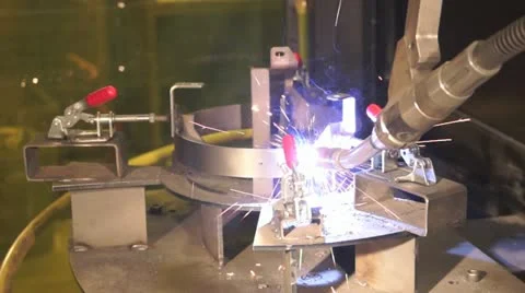 Robotic Welder in Industrial Setting 動画素材 22010163