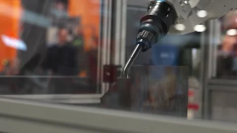 Robotic Welding in Action – Precision and Efficiency in Industrial Automation Stock Footage 292867023