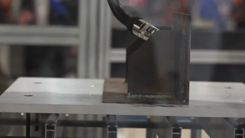 Robotic Welding in Action – Precision and Efficiency in Industrial Automation Stock Footage 292867084