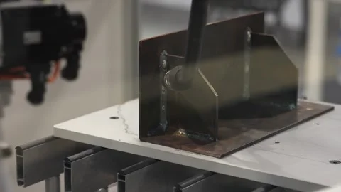 Robotic Welding in Action – Precision and Efficiency in Industrial Automation Stock Footage 292867085