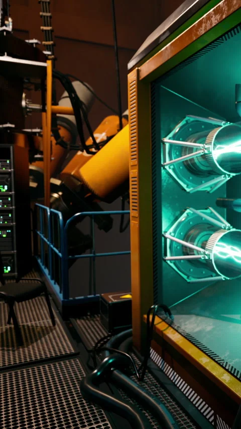 Robotic workstation with advanced machinery in a technical setting Stock Footage 337901019