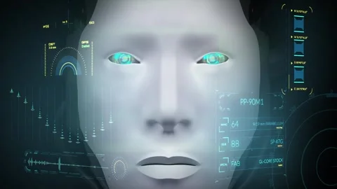 Robotics and AI for the future. 3D rendering. Stock Footage 243335634