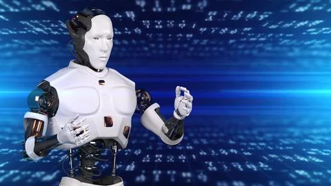 Robotics and AI for the future. 3D rendering. Illustration