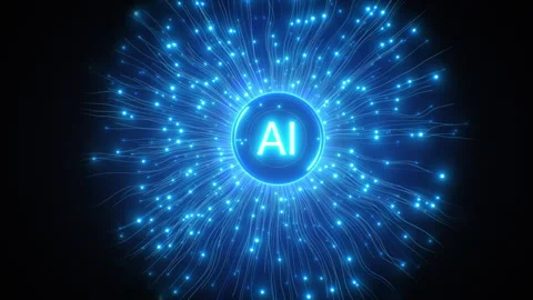 Robotics Arm Grid Style Activating Artificial Intelligence Neural Network 3d Vídeos de archivo 310315743