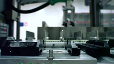 Robotics automatic arms machine in intelligent factory Video stock 169650540