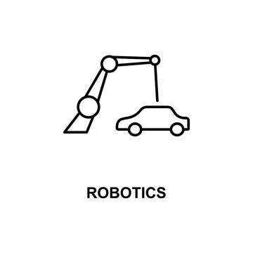 Robotics car production icon. Element of technologies icon with name for mobile Stockillustratie