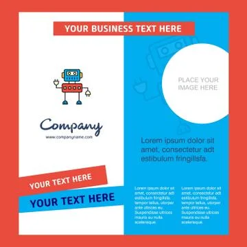 Robotics  Company Brochure Template. Vector Busienss Template Illustrazione stock