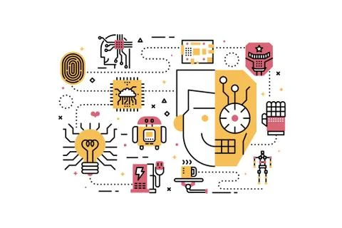 Robotics concept illustration Stock Illustration