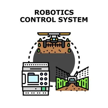 Robotics control system for smart agriculture farming Stock Illustration