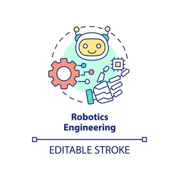 Robotics engineering concept icon イラスト素材