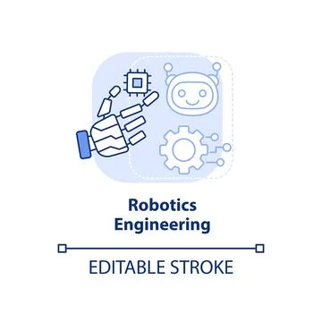 Robotics engineering light blue concept icon Illustrazione stock