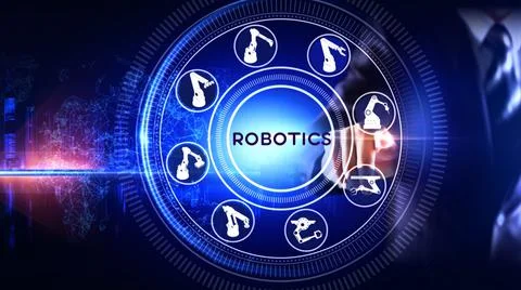 Robotics Icon Rotating wheel Concept Stock Photos