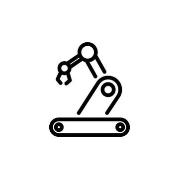 Robotics icon simple flat style outline illustration Stock Illustration