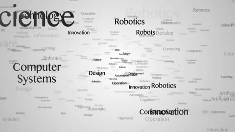 ROBOTICS Keywords Animation, Background,... | Stock Video | Pond5