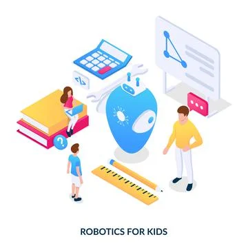 Robotics for kids concept. イラスト素材