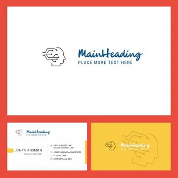 Robotics  Logo design with Tagline &amp; Front and Back Busienss Card Template. V Illustrazione stock