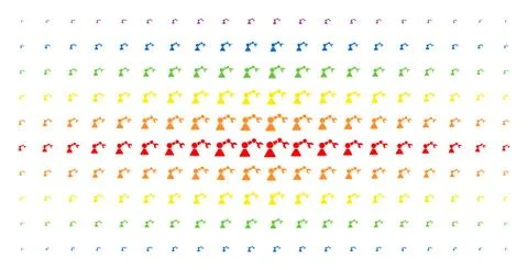 Robotics Manipulator Spectrum Halftone Grid 스톡 일러스트