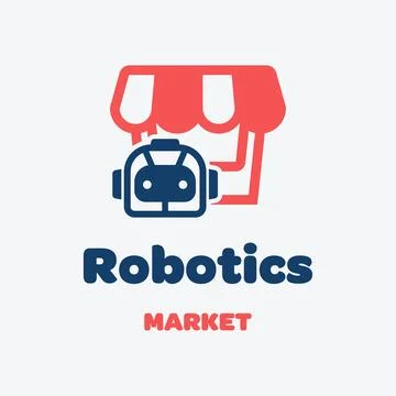 Robotics Market Logo Stock Illustration