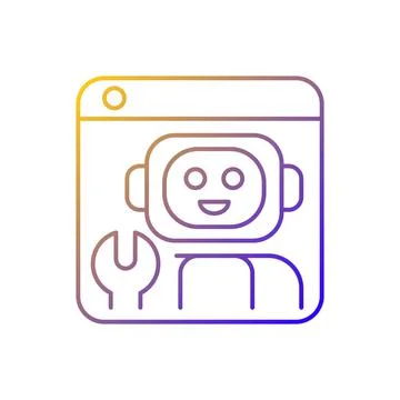 Robotics platforms gradient linear vector icon Stock Illustration