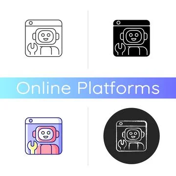 Robotics platforms icon Stock Illustration