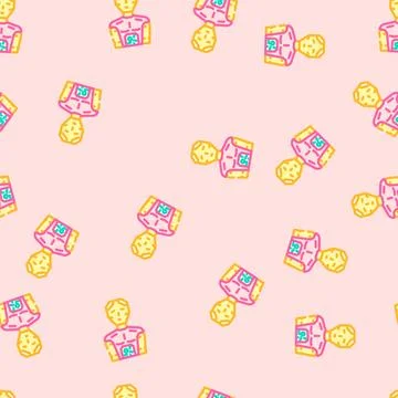 Robotics tech enthusiast vector seamless pattern Illustrazione stock