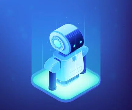 Robotics technology concept vector isometric illustration. 스톡 일러스트