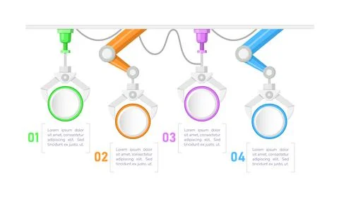 Robotics technology infographic chart design template Illustrazione stock