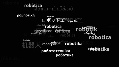 Robotics Translated in 48 Worldwide Languages Endless Looping 3d Zooming Word Video stock 145207808