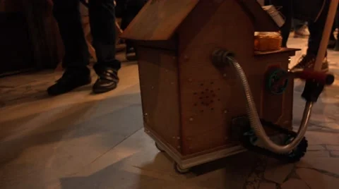 Robot.New technologies.  AI. Robot grinder at work. Stock Footage 50229939