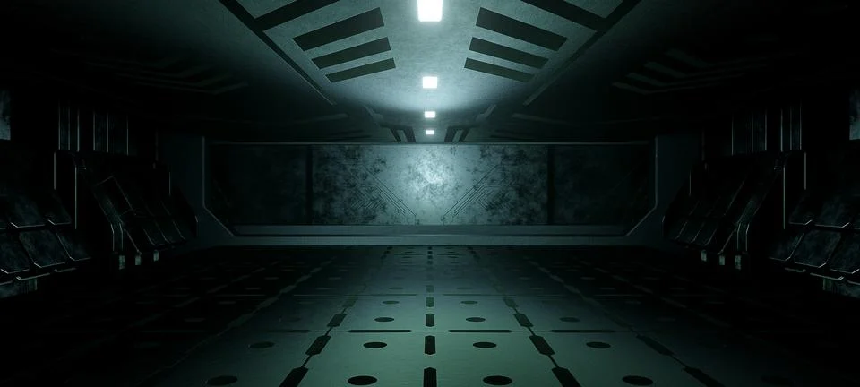 Robotoc CryptoSpace Interior Crypto World Vibrant with Cadet Blue Colors Meta Stock-Illustration